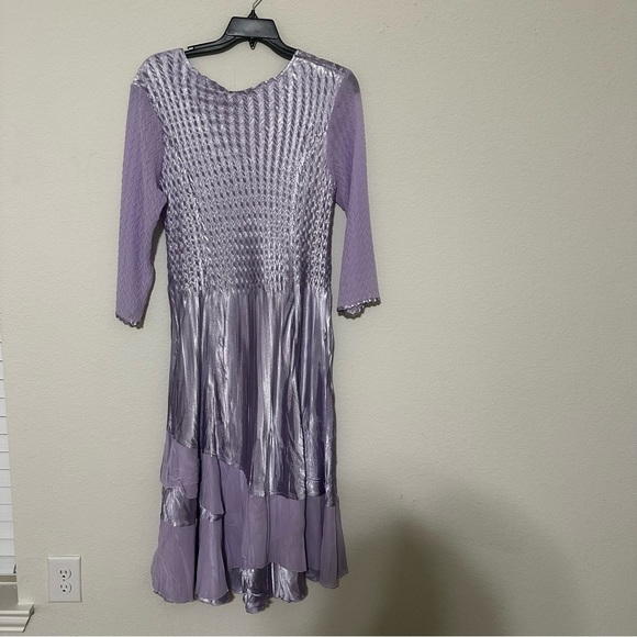 NWT KOMAROV V-Neck Three-Quarter Sleeve A-Line Midi Dress - Picture 11 of 13